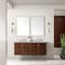 James Martin Vanities Amberly 60in Double Vanity, Mid-Century Walnut w/ 3 CM Carrara Marble Top 670-V60D-WLT-3CAR - alternate 6